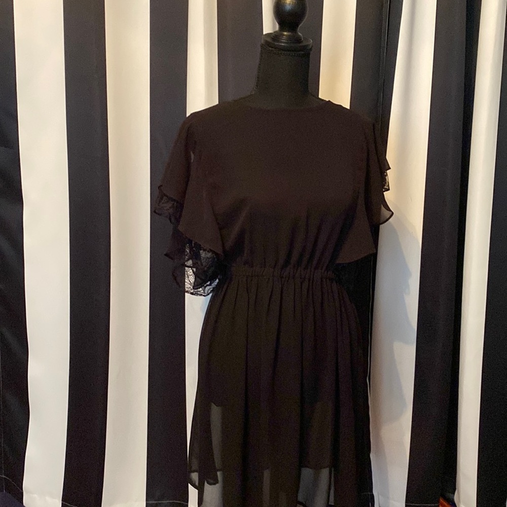 Black see through dress